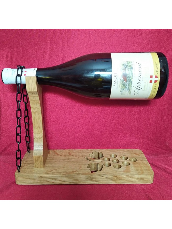 Porte bouteille bois suspendu
