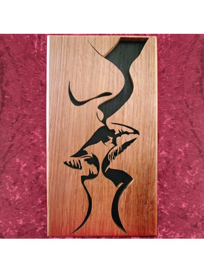 tableau bois Un long baisé
