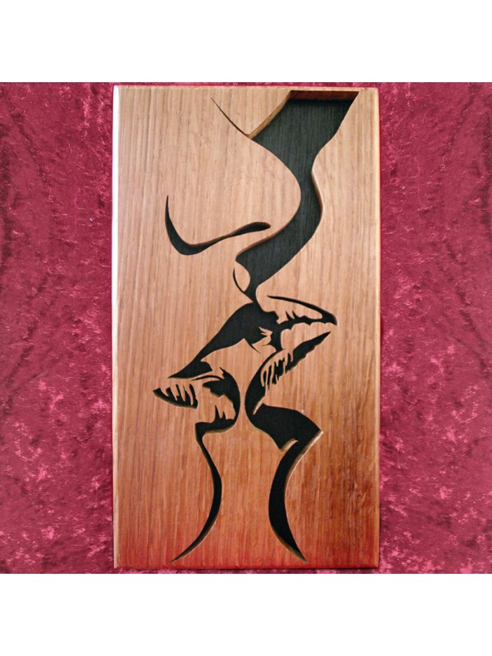 tableau bois Un long baisé