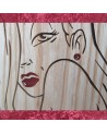 Tableau en bois noble de Jessica Rabitt dans une tenue très sexy