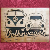 Tableau bois lumineux d'une cox
