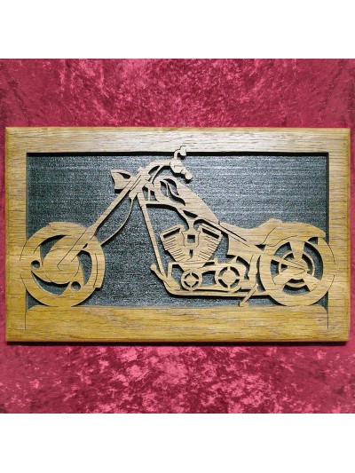 Tableau bois d'une moto de...