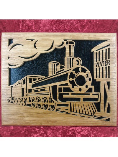 tableau bois locomotive à...