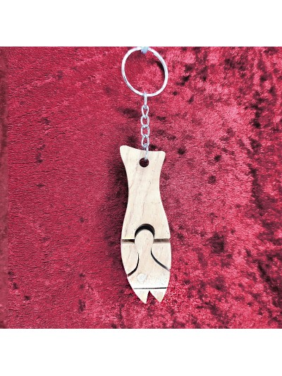 Porte clés en bois d'un...