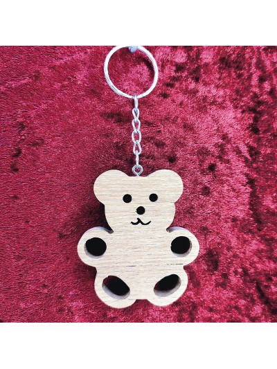 Porte Clés bois d'un Ourson