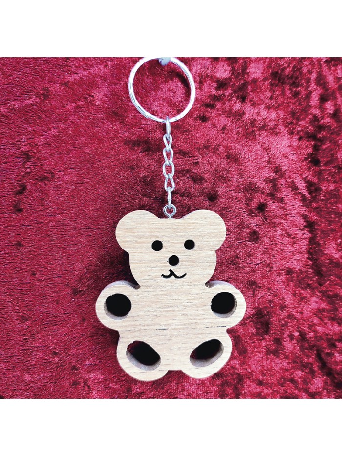 Porte Clés bois d'un Ourson