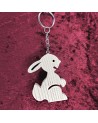 Porte clés bois d'un lapin