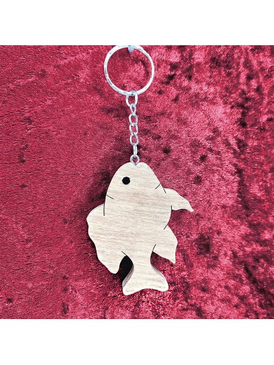 Porte clés bois d'un poisson