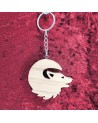 porte clés bois d'un loup