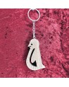 Porte clés bois d'un pingouin