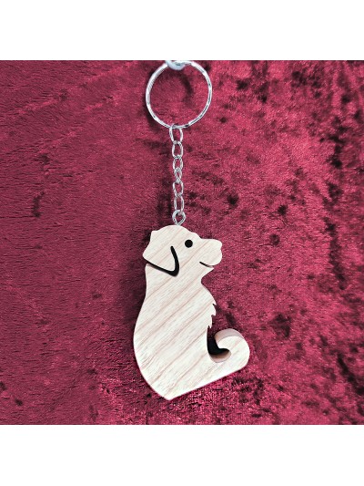 Porte clés bois d'un chien