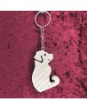Porte clés bois d'un chien