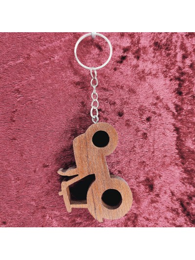Porte clés bois d'un Tracteur