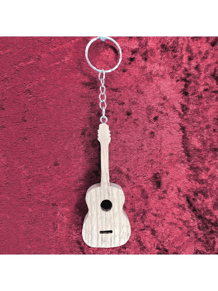 Porte clés bois d'une guitare sèche
