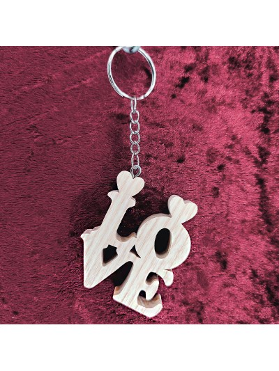 Porte clés bois d'un love
