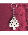 Porte clés bois d'un sapin de noël