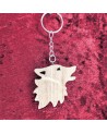 Porte clés bois d'un loup