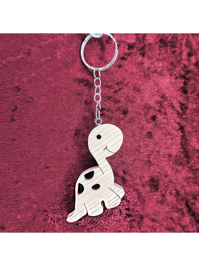 Porte Clés bois d'un dinosaure sympa