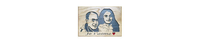 Commande client en bois noble, réalisation à partir d’une photo, image, ou d’une simple idée, je peux tout personnaliser à votre souhait, achat sur love création.